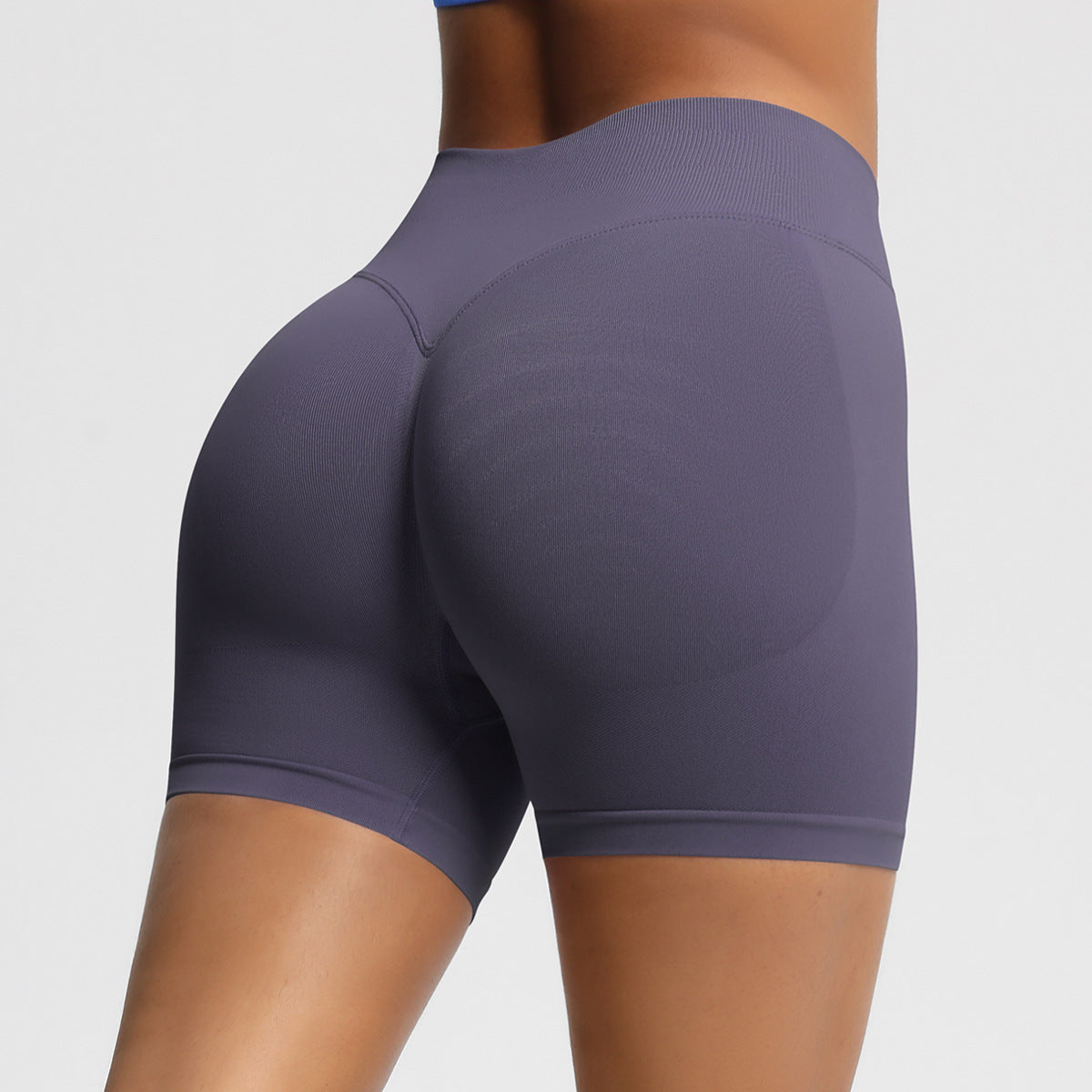 Mepria Seamless Three-Section Waist Fitness Shorts for Women, High-Waisted Peach-Shaped Hip-Lifting Sports Shorts, Tight-Fitting Quick-Drying Yoga Shorts