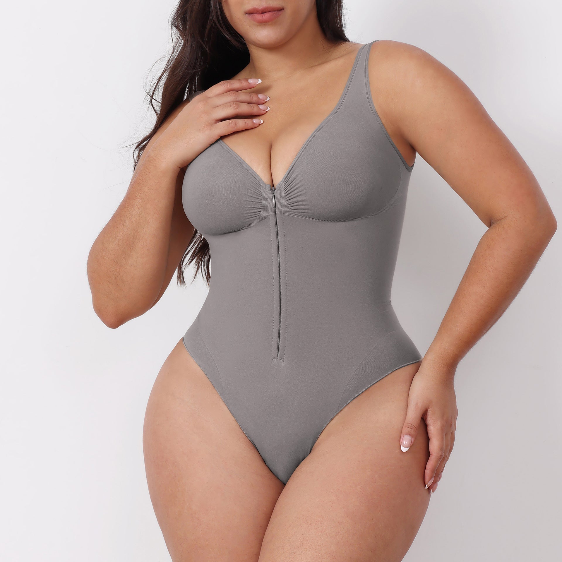 Mepria Zipper Bodysuit - Full Body Compression Shaping, Waist Slimming, Abdomen Shaping, Hip Lifting, Tight Fit