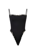 Mepria Shapewear Bodysuit with Lace Trim - Sexy Shapewear