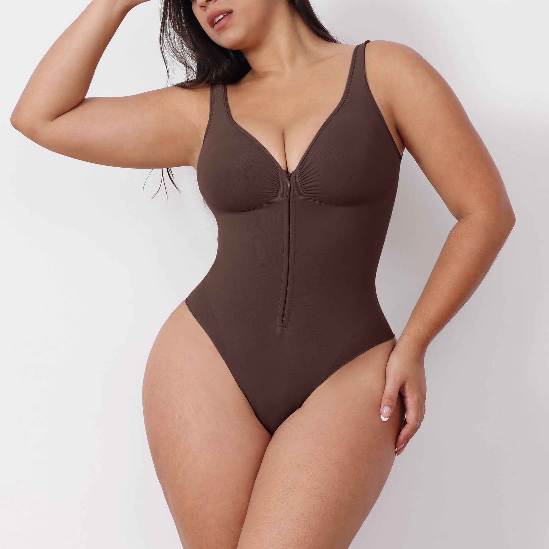 Mepria Zipper Bodysuit - Full Body Compression Shaping, Waist Slimming, Abdomen Shaping, Hip Lifting, Tight Fit