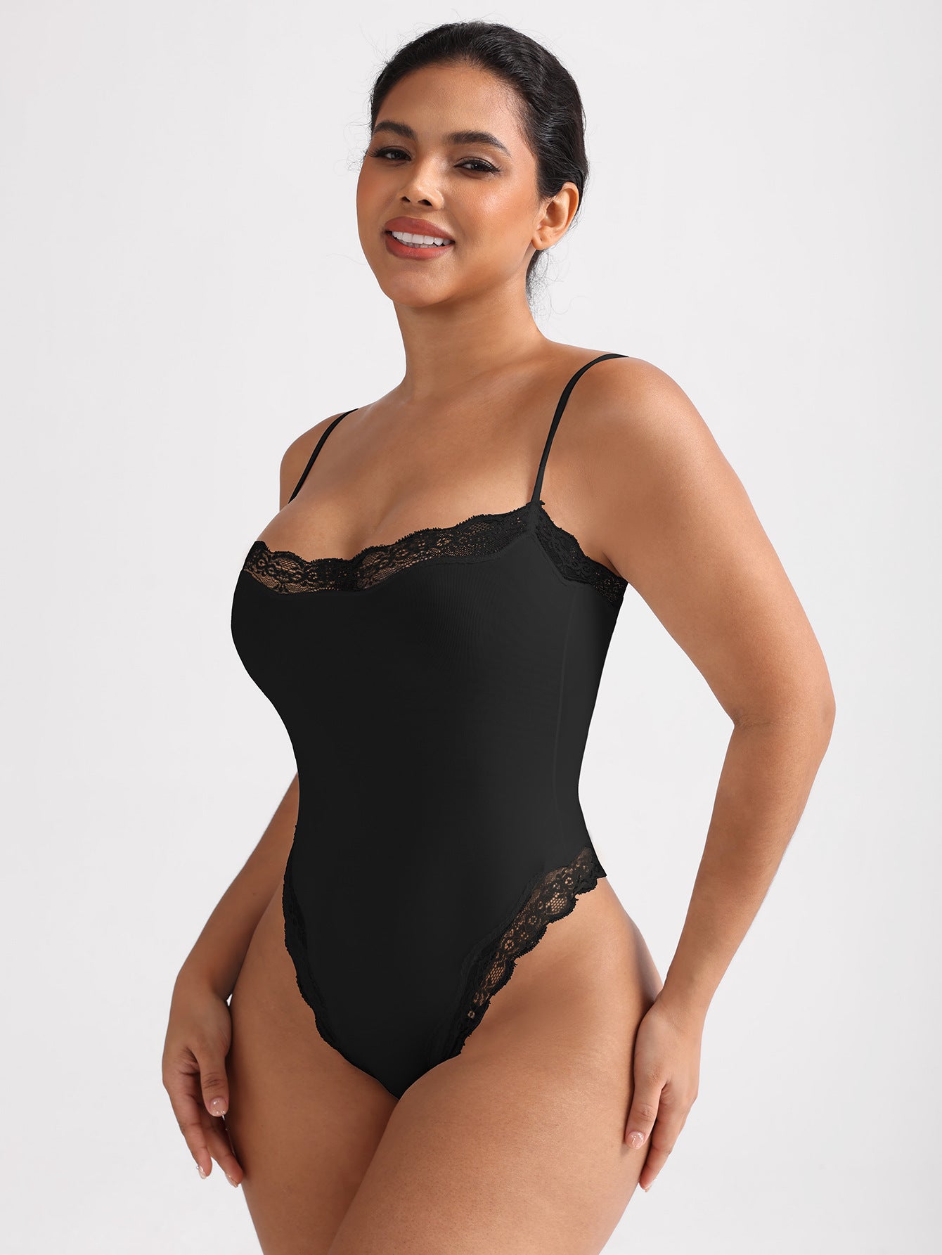Lace Camisole Bodysuit塑身连体衣蕾丝花边性感塑身衣SKIM*同款
