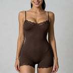 Mepria Lace Camisole Strappy Bodysuit for Women - Nude Fit, Skin-Friendly, and Slimming