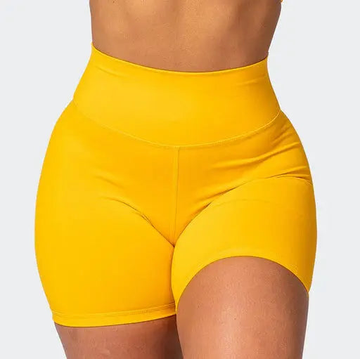 Hot Sale Yellow Breathable Spandex/cotton Tight Body Shaping Training Riding Cycling Shorts High Waist Workout Pants Casual - Buy Product on Alibaba.com