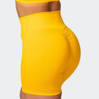 Hot Sale Yellow Breathable Spandex/cotton Tight Body Shaping Training Riding Cycling Shorts High Waist Workout Pants Casual - Buy Product on Alibaba.com