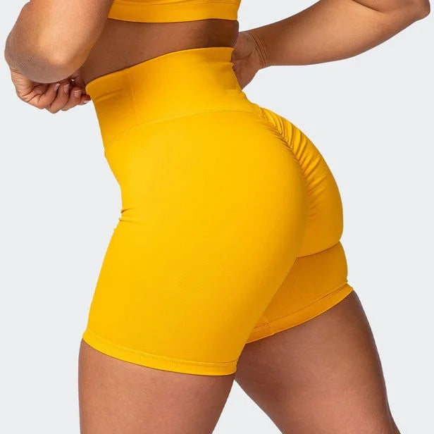 Hot Sale Yellow Breathable Spandex/cotton Tight Body Shaping Training Riding Cycling Shorts High Waist Workout Pants Casual - Buy Product on Alibaba.com
